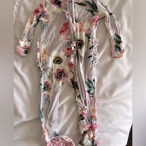 Posh Peanut Footie Ruffled Zippered One Piece